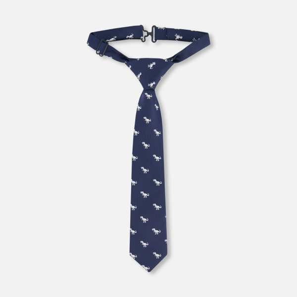 Neck Tie Blue Dino Print