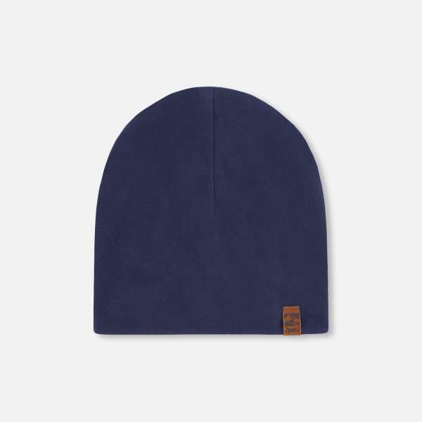 Stretch Jersey Beanie Navy Blue