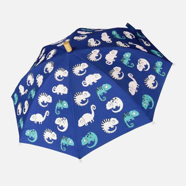 Color-Changing Umbrella Blue Chameleon Print