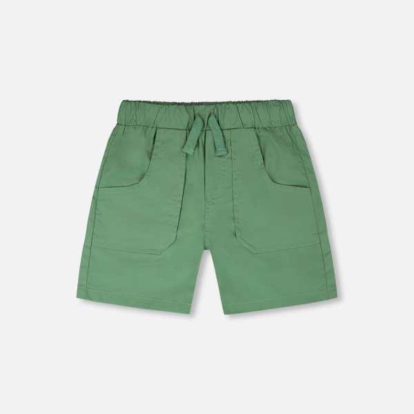 Parachute Shorts With Patch Pockets Green