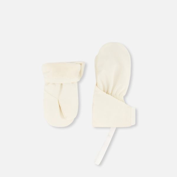 Lined Baby Mittens Off-White