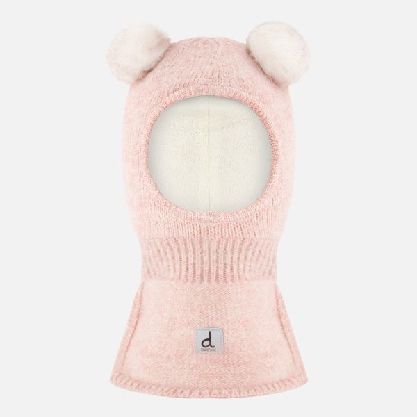 Knit Bear Balaclava Pale Dusty Pink
