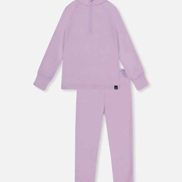 Two Piece Thermal Underwear Lavender