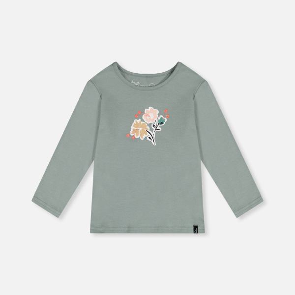 Organic Cotton Long Sleeve T-Shirt Sage Green