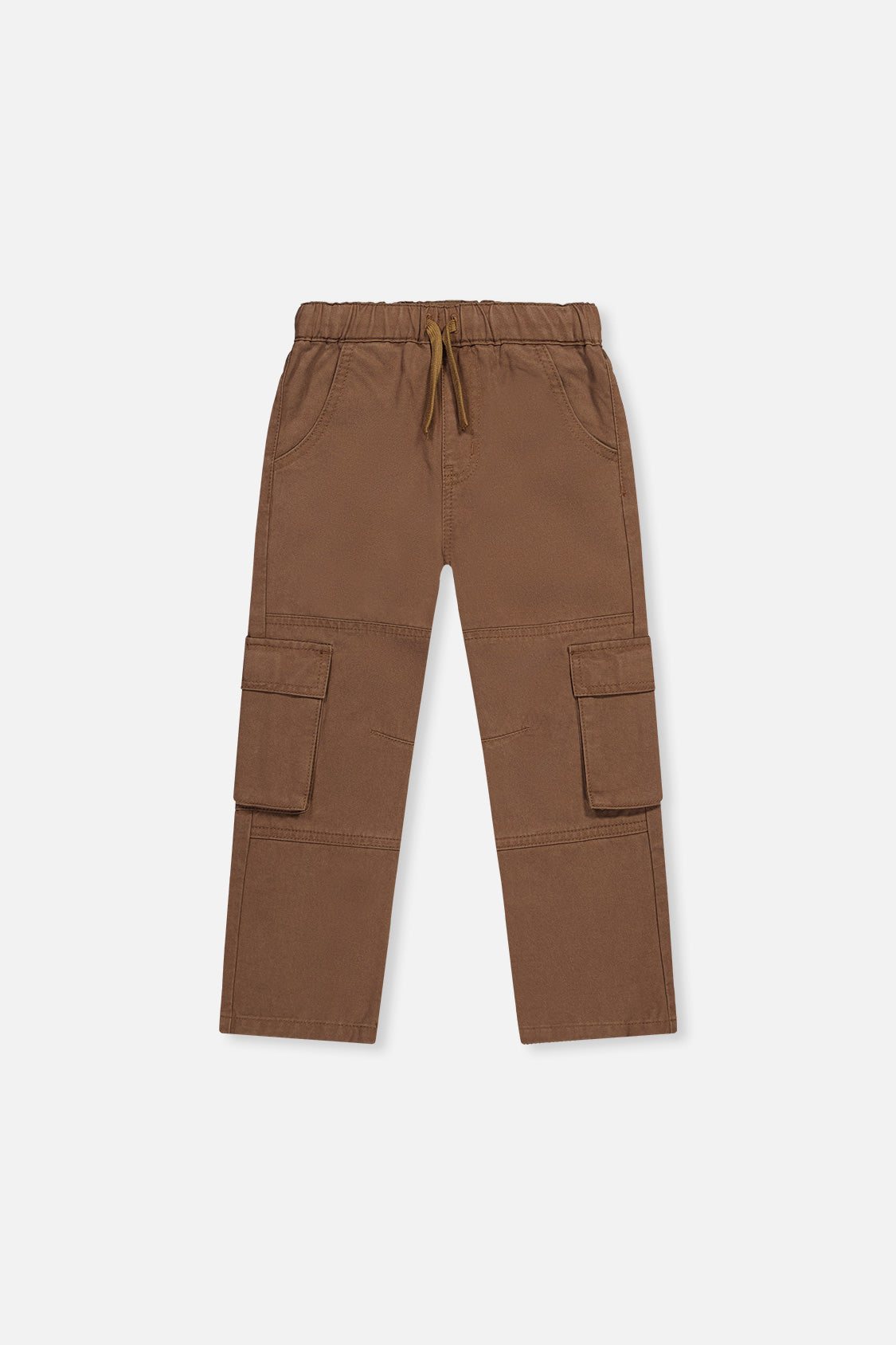 Twill Pants With Cargo Pockets Neutral Brown
