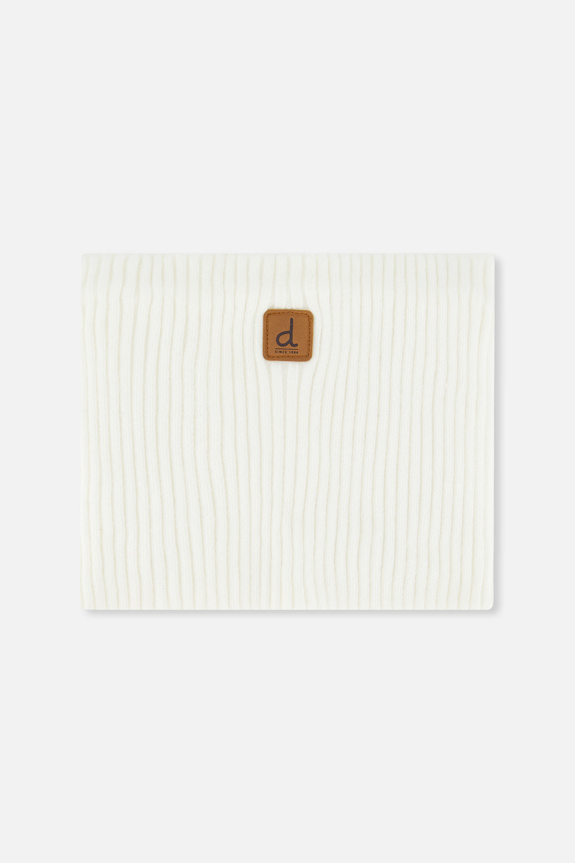 Baby Ribbed Knit Neckwarmer Off-White