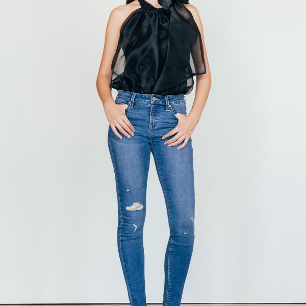 Destructed Ankle Skinny Jeans