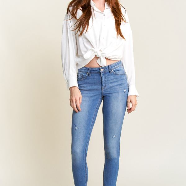 Mid Rise Ankle Skinny Jeans