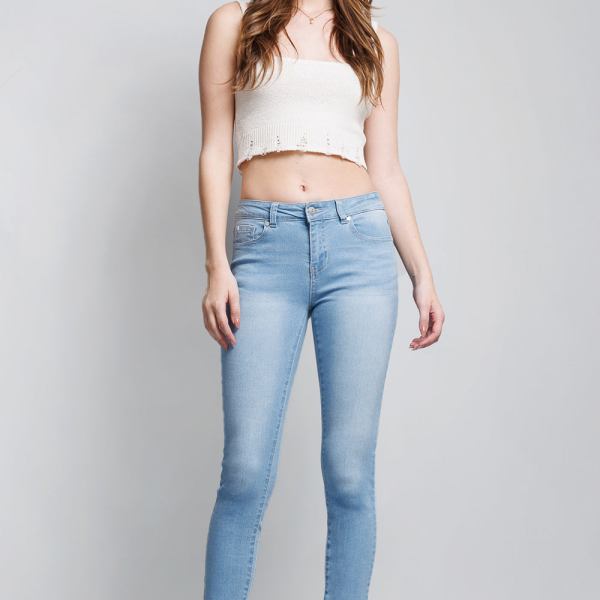 Mid Rise Ankle Skinny Jeans