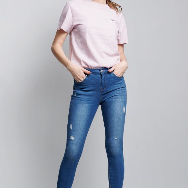 High Rise Ankle Skinny Jeans