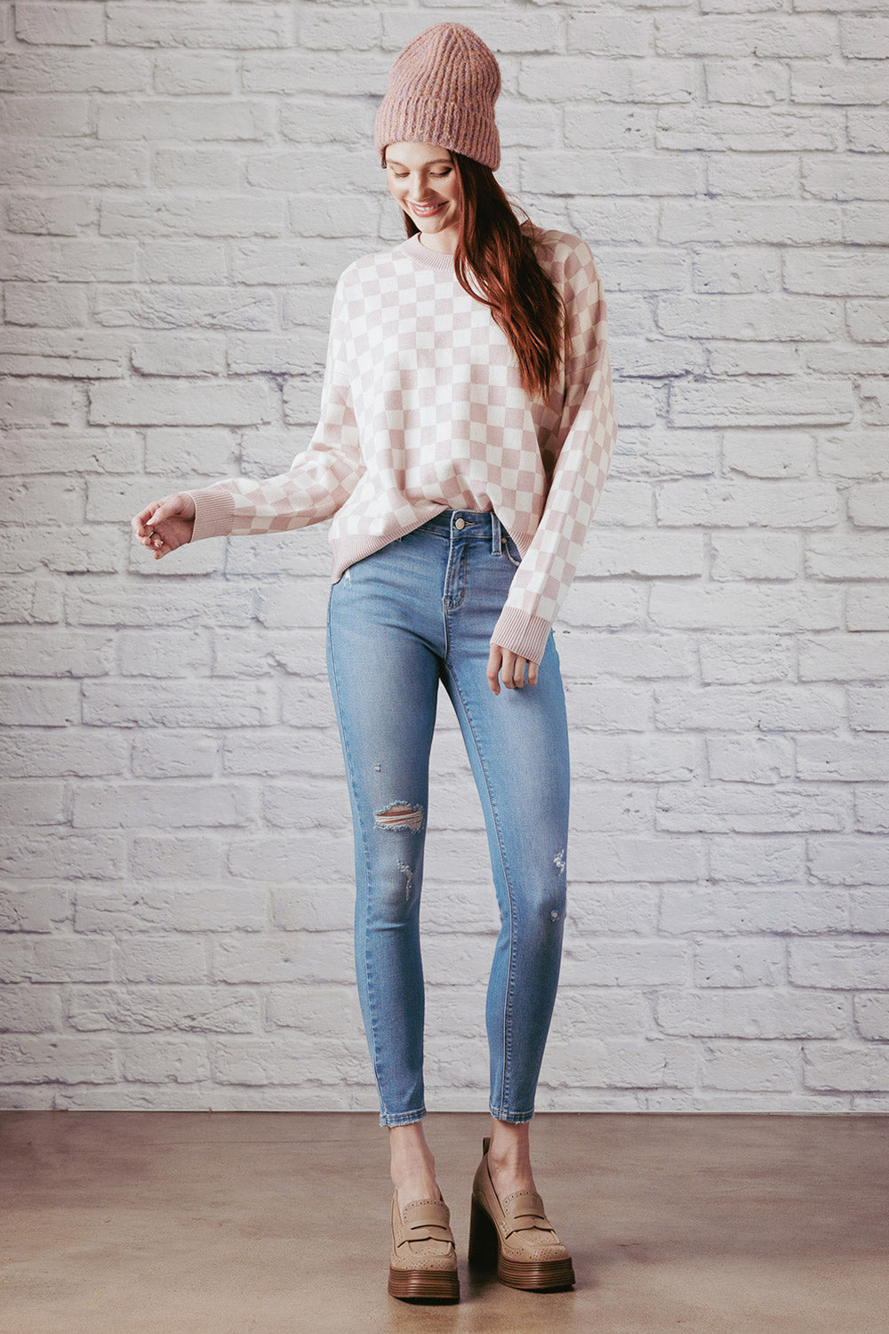 Destructed Ankle Skinny Jeans