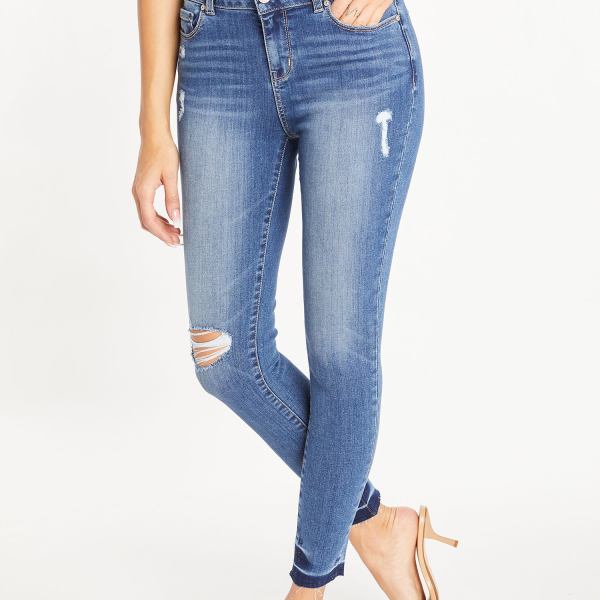 Mid Rise 5 Pocket Ankle Skinny Jeans