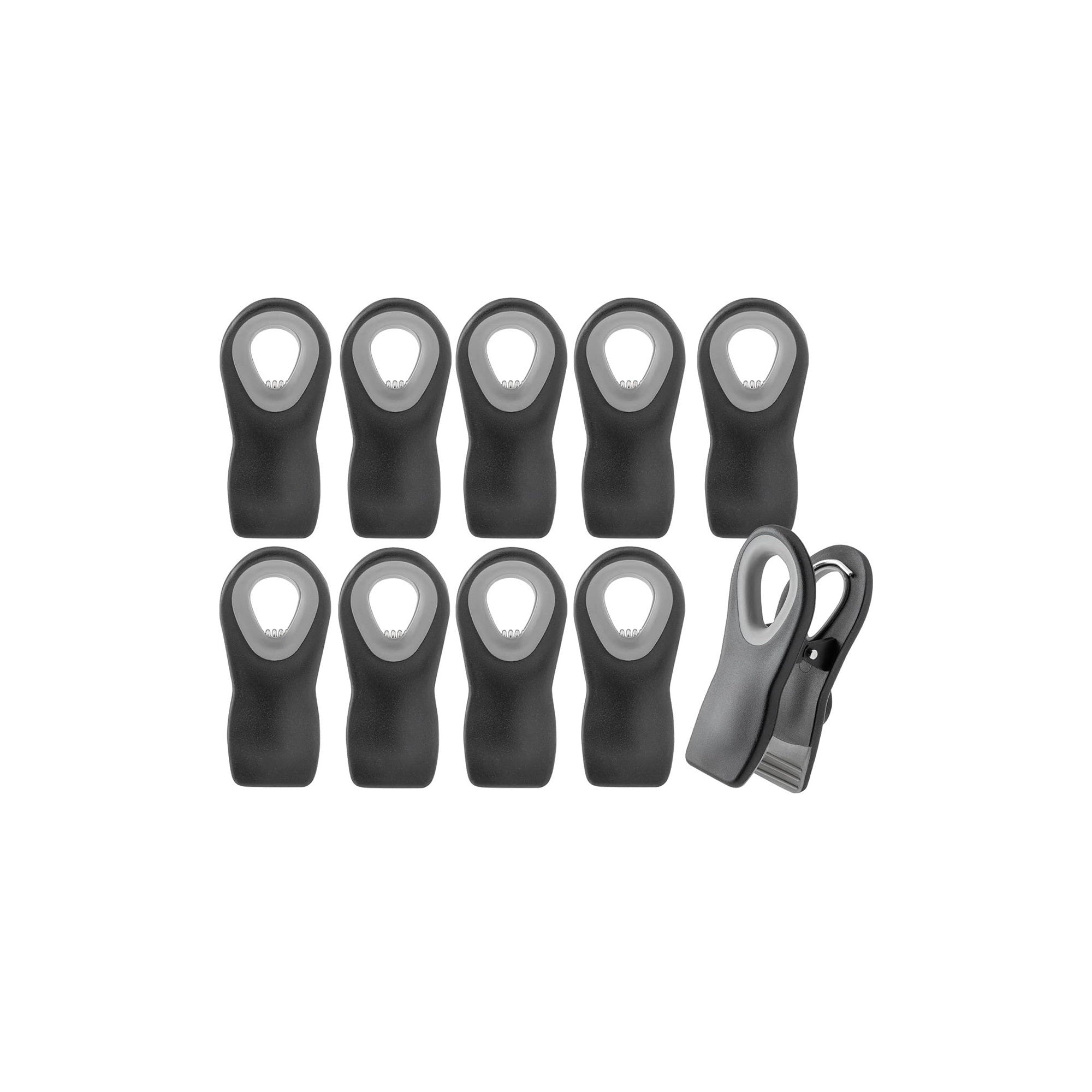 10-Piece Magnetic Bag Clip Set, Black