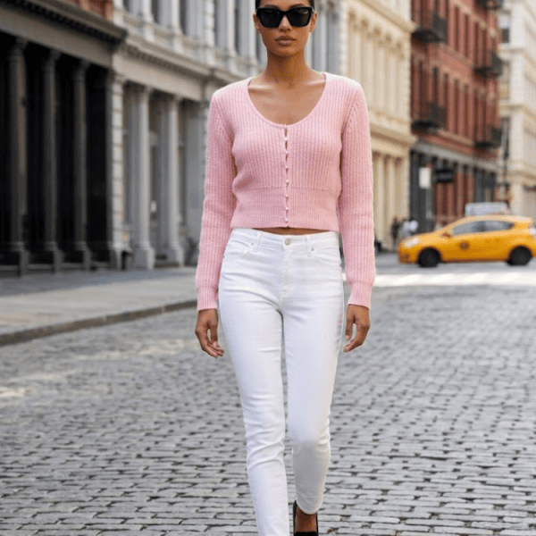 ASTOR Women's Pearl Button Cardigan Prêt-à-Porter BYMANYC ® New York