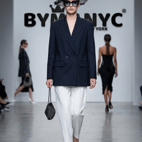 Women's Double-Breasted Pinstripe Blazer BYMANYC ® New York CONTEMPORARY VIBRANT MODERN FASHION - New Collection
