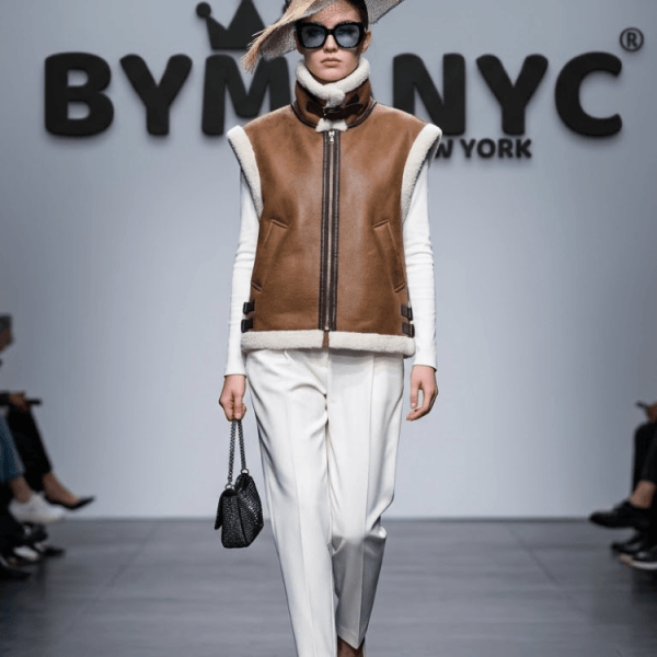 Women's Faux Shearling Leather Vest BYMANYC ® New York CONTEMPORARY VIBRANT MODERN FASHION - New Collection