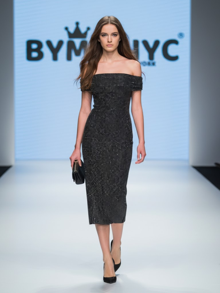 Black Midi Evening Dress GREENWICH: Prรชt-ร -Porter Line BYMANYC ยฎ New York