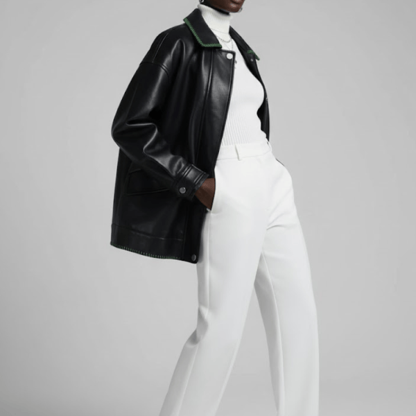 Black Vegan Leather Overshirt Jacket KENMARE: New Colección COUTURE in NOLITA - BYMANYC ® New York