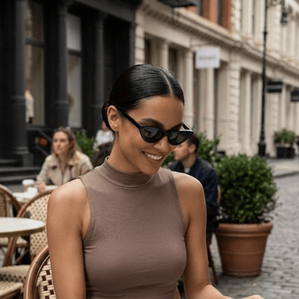 Brown MURRAY Mock Neck Tank Top Prêt-à-Porter BYMANYC ® New York
