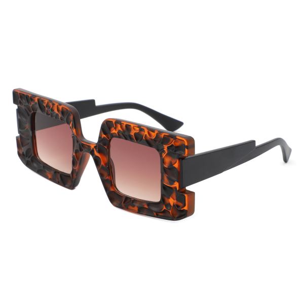 Pledge - Modern Chunky Geometric Square Fashion Sunglasses