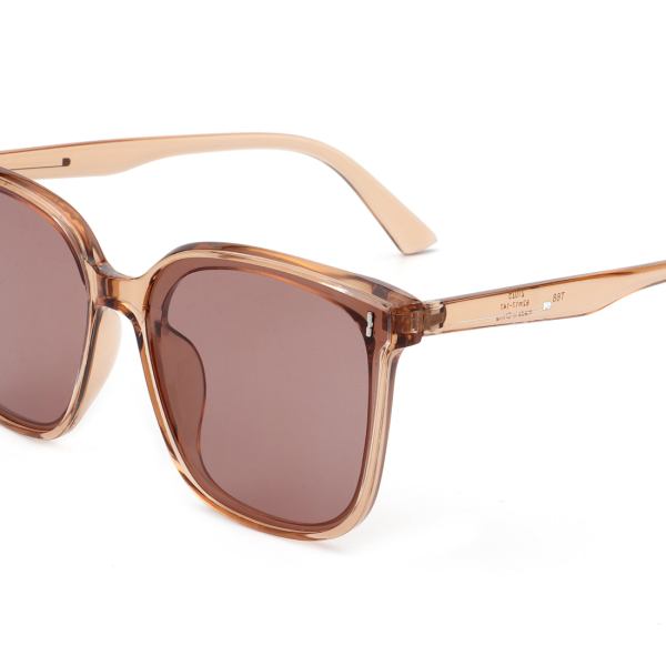 Zona - Square Oversize Retro Flat Top Women Fashion Sunglasses