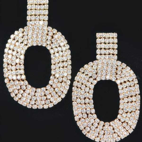 CHELSEA Elegant Rhinestone Drop Earrings: NYFW BYMANYC ® New York