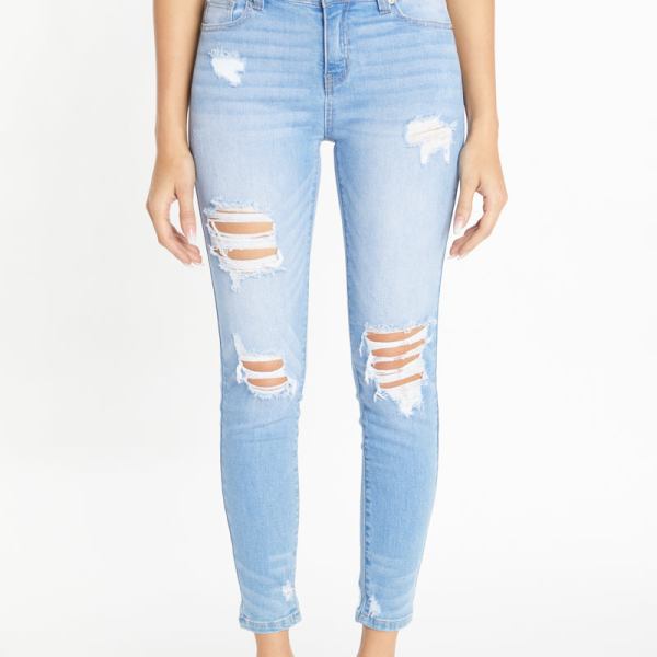 Destructed Ankle Skinny Jeans