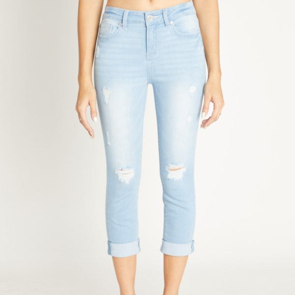 High Rise Cropped Skinny Jeans