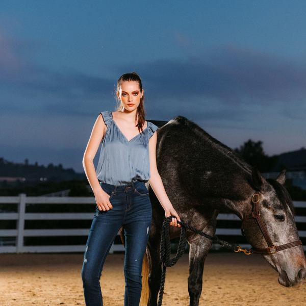 High Rise Ankle Skinny Jeans