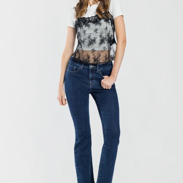 High Rise Baby Bootcut Jeans