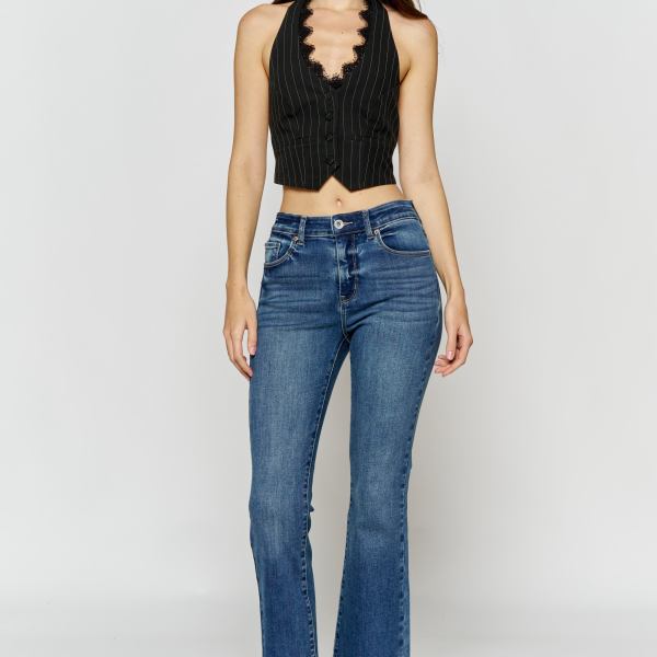 High Rise Ankle Bootcut Jeans
