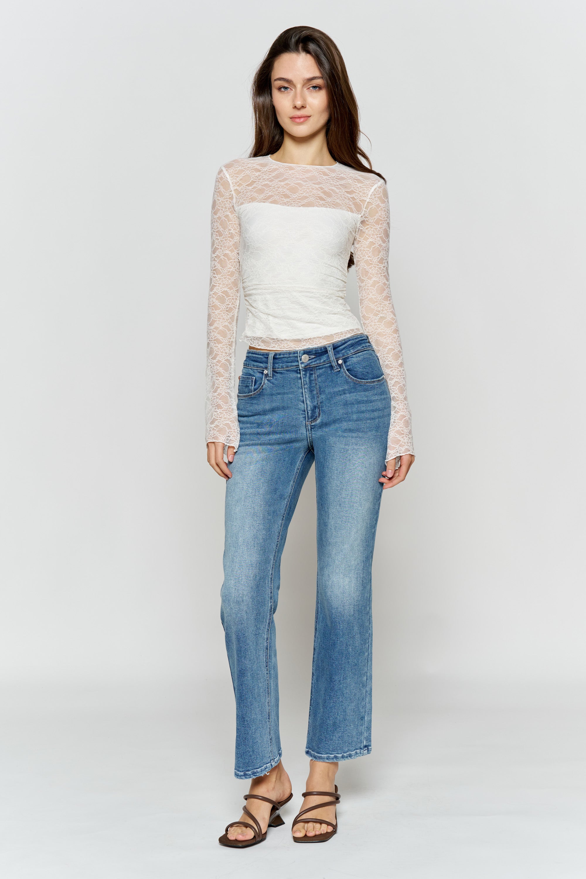 High Rise Straight Jeans