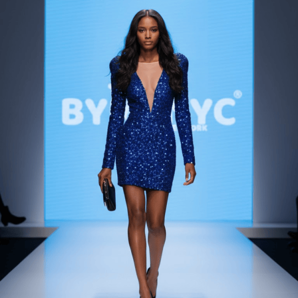 Electric Blue Sequin Mini Dress BROADWAY: Prêt-à-Porter Line BYMANYC ® New York