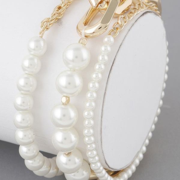 GRAMERCY Multi Pearl Chain Bracelet - New Collection PARIS LE MARAIS - BYMANYC ® New York