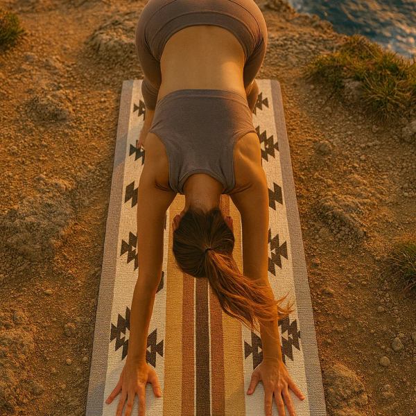 Bear Creek Sand Yoga Mat – 6 mm Extra Thick, Double-Sided Non-Slip, Eco-Friendly PER with Neutral Sand Tone Design | Yune Yoga