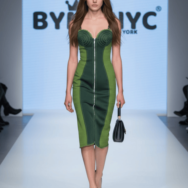 Green Midi Day Dress CENTRAL PARK: Prêt-à-Porter Line BYMANYC ® New York