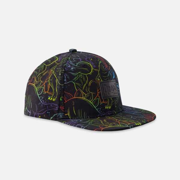 Cap Black Dinosaur Print