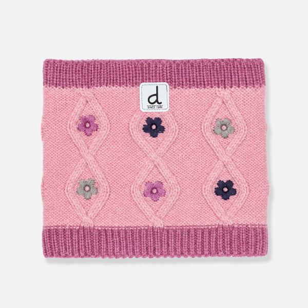 Winter Knit Neckwarmer Pink And Mauve