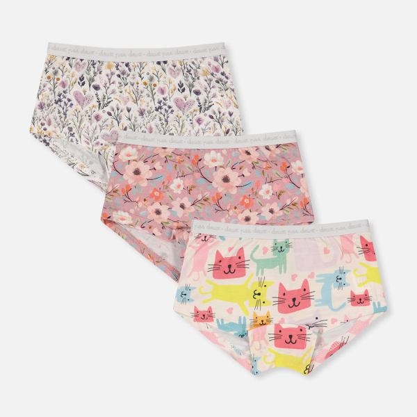 Boyshort Panty Pack Of 3 Feminine Prints
