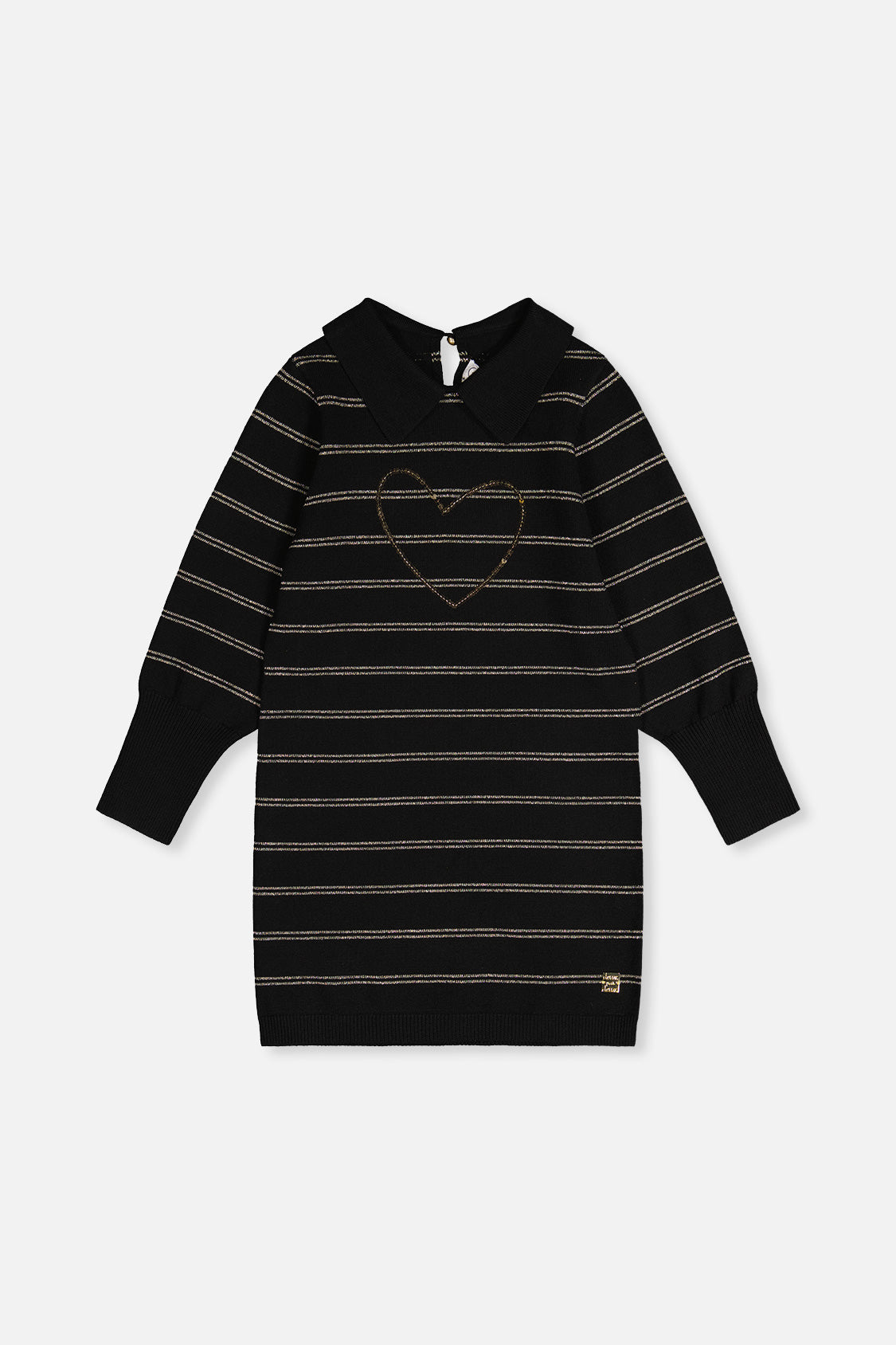 Knitted Dress Black And Gold