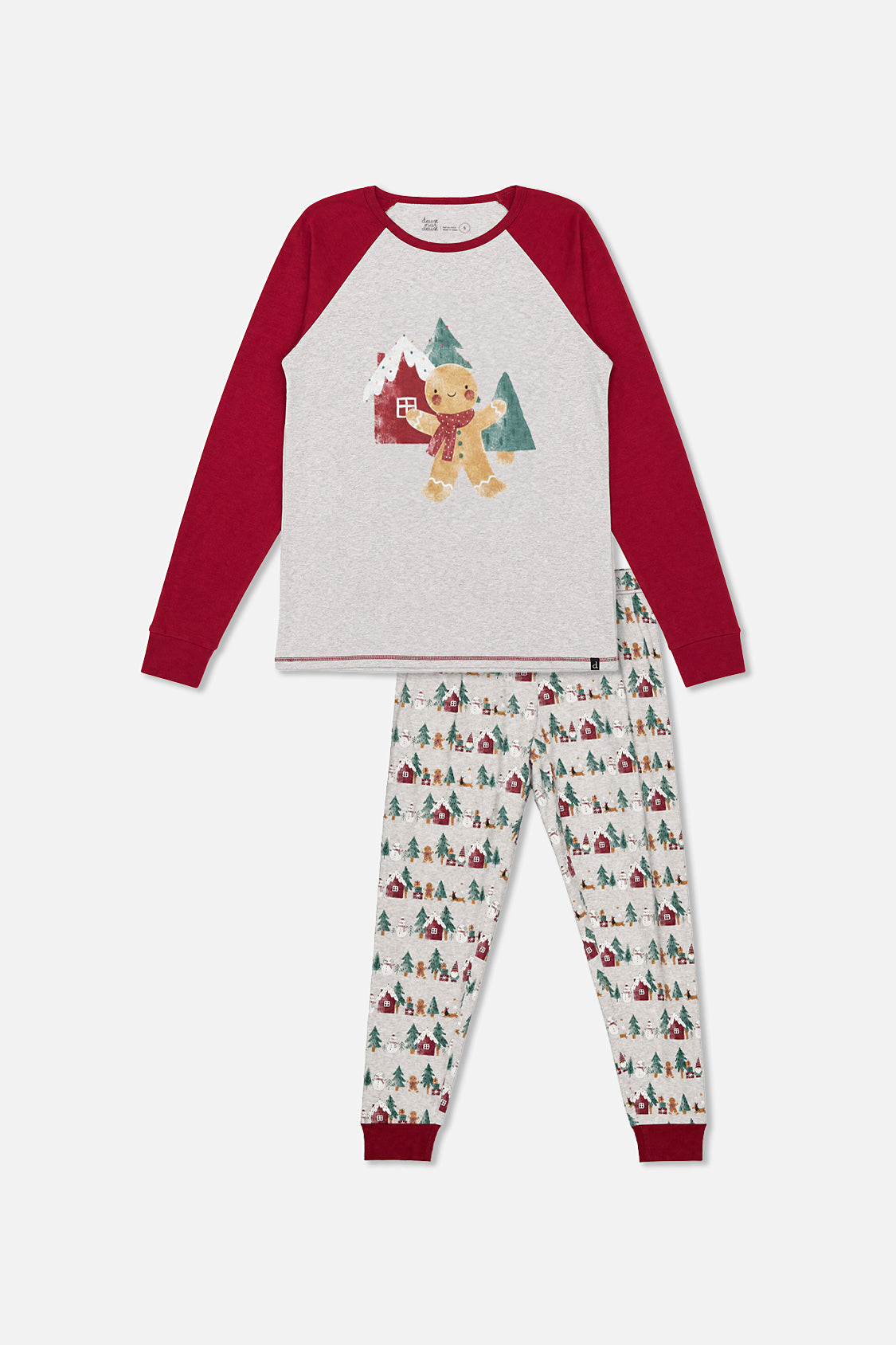 Women Two Piece Christmas Pajama Set Holiday Print