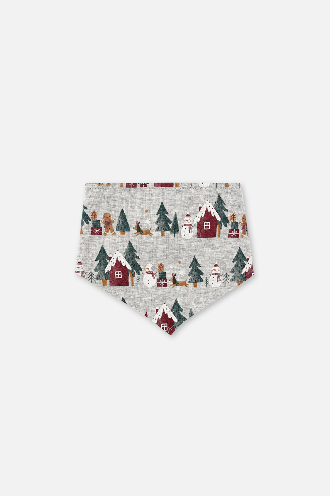 Organic Cotton One Piece Christmas Bandana For Dogs Holiday Print