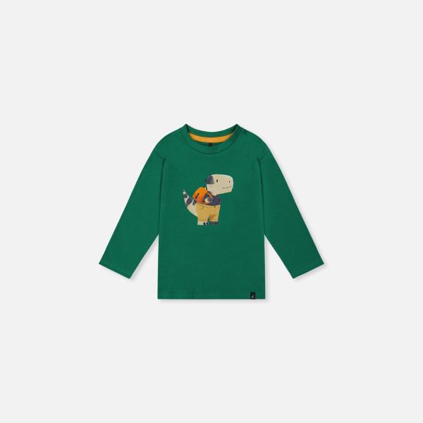 Baby Long Sleeve Organic Cotton T-Shirt Green
