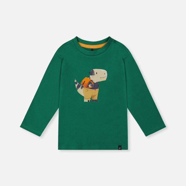 Long Sleeve Organic Cotton T-Shirt Green