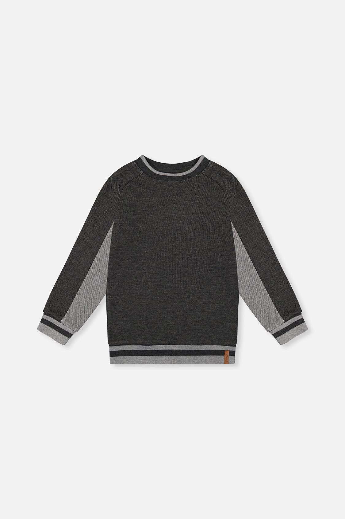 Flat Back Rib Sweatshirt Grey