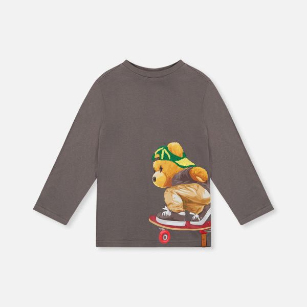 Long Sleeve Organic Cotton T-Shirt Dark Grey