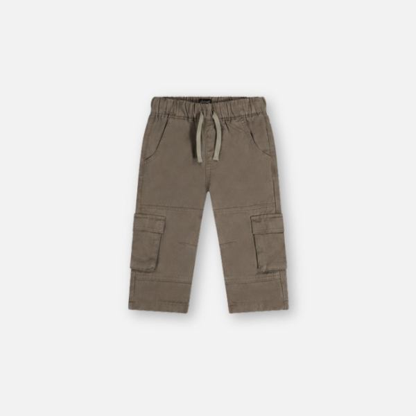 Baby Twill Pants With Cargo Pockets Grey