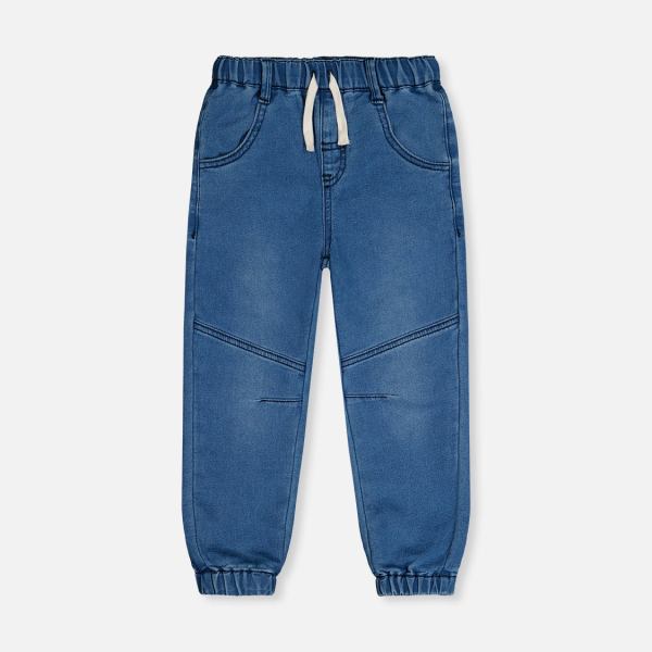 French Terry Denim Jogger Pants Light Blue