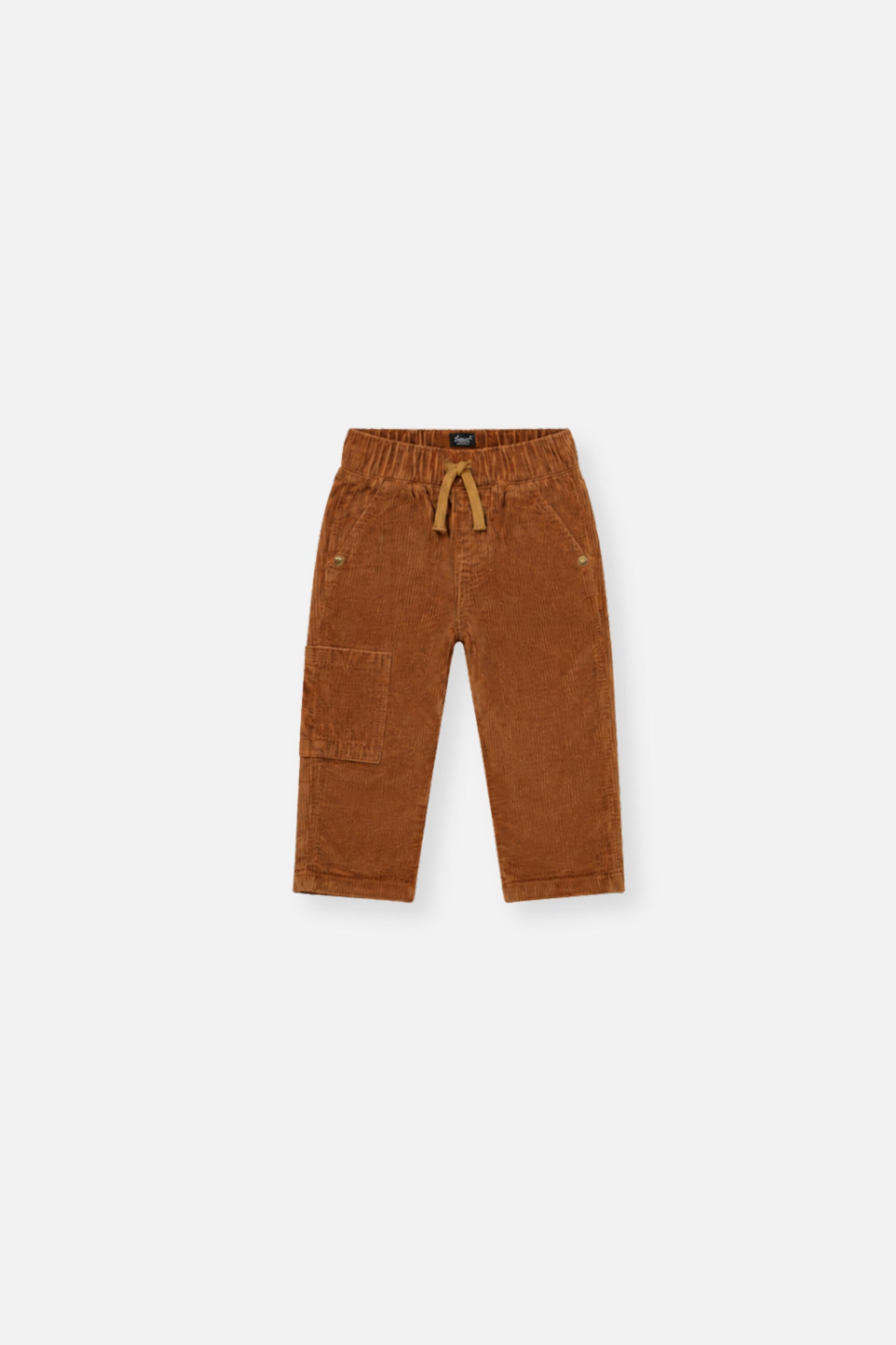 Baby Stretch Corduroy Pants With Cargo Pocket Brown Sugar