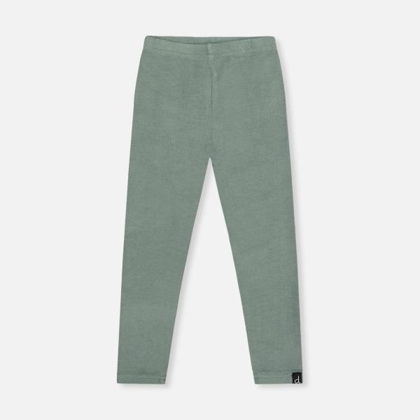 Rib Leggings Green Printed Green
